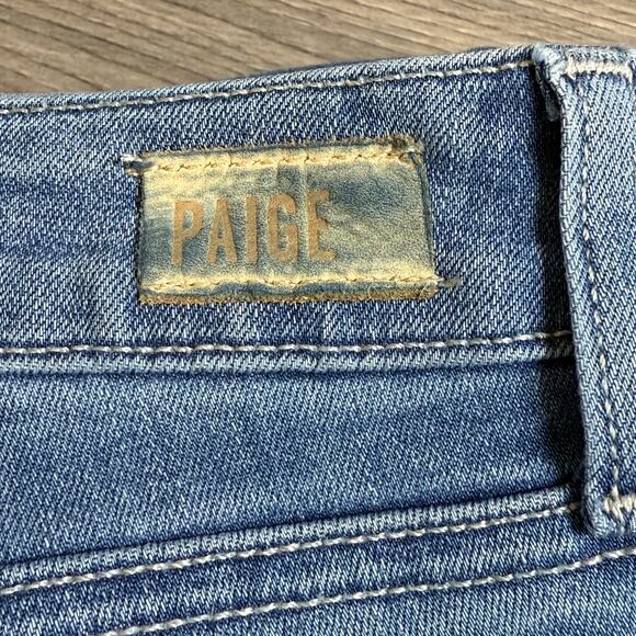Paige Manhattan Gladys Bootcut Jeans Size 31 Light Wash Stretch Denim Western - Picture 14 of 16